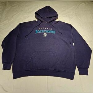 Seattle Mariners Navy Blue Hoodie Size XL Vintage